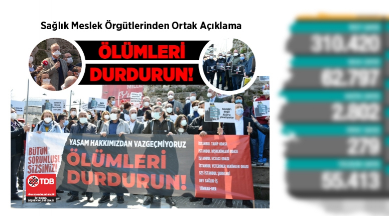 Sağlık Meslek Örgütlerinden Açıklama: Ölümleri Durdurun!