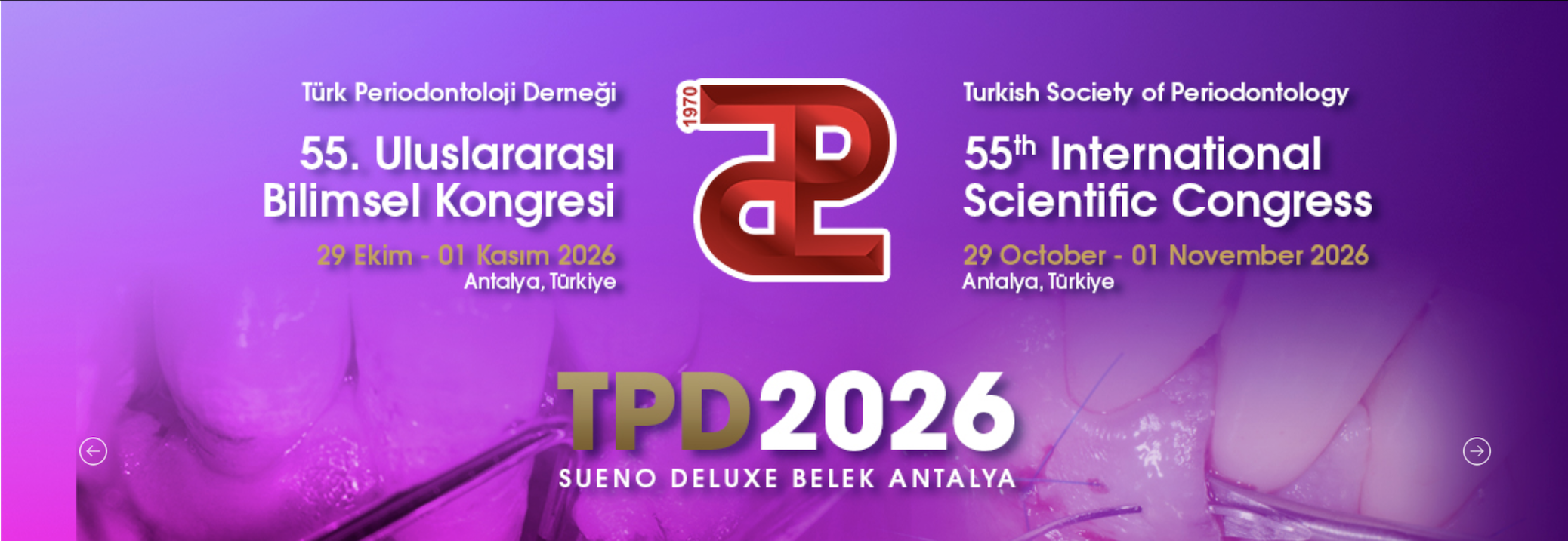 The 55th International Scientific Congress of the Turkish Society of Periodontology